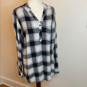 Mountain Khakis Relaxed Fit Plaid Tunic Shirt Soft Flannel Feel Medium Cabincore